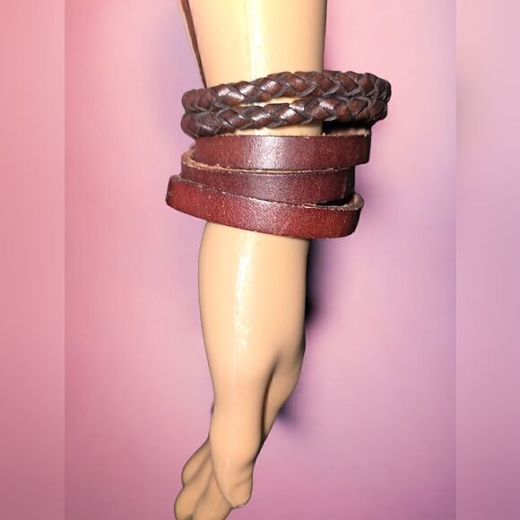 Genuine Leather Bracelets Two Hollister (B8) - Picture 2 of 5